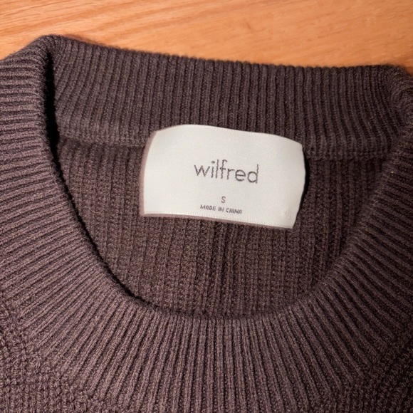 Aritzia Chocolate Ribbed Knit Top - Picture 2 of 2